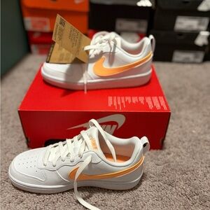 Nike White and Orange Athletic Shoes